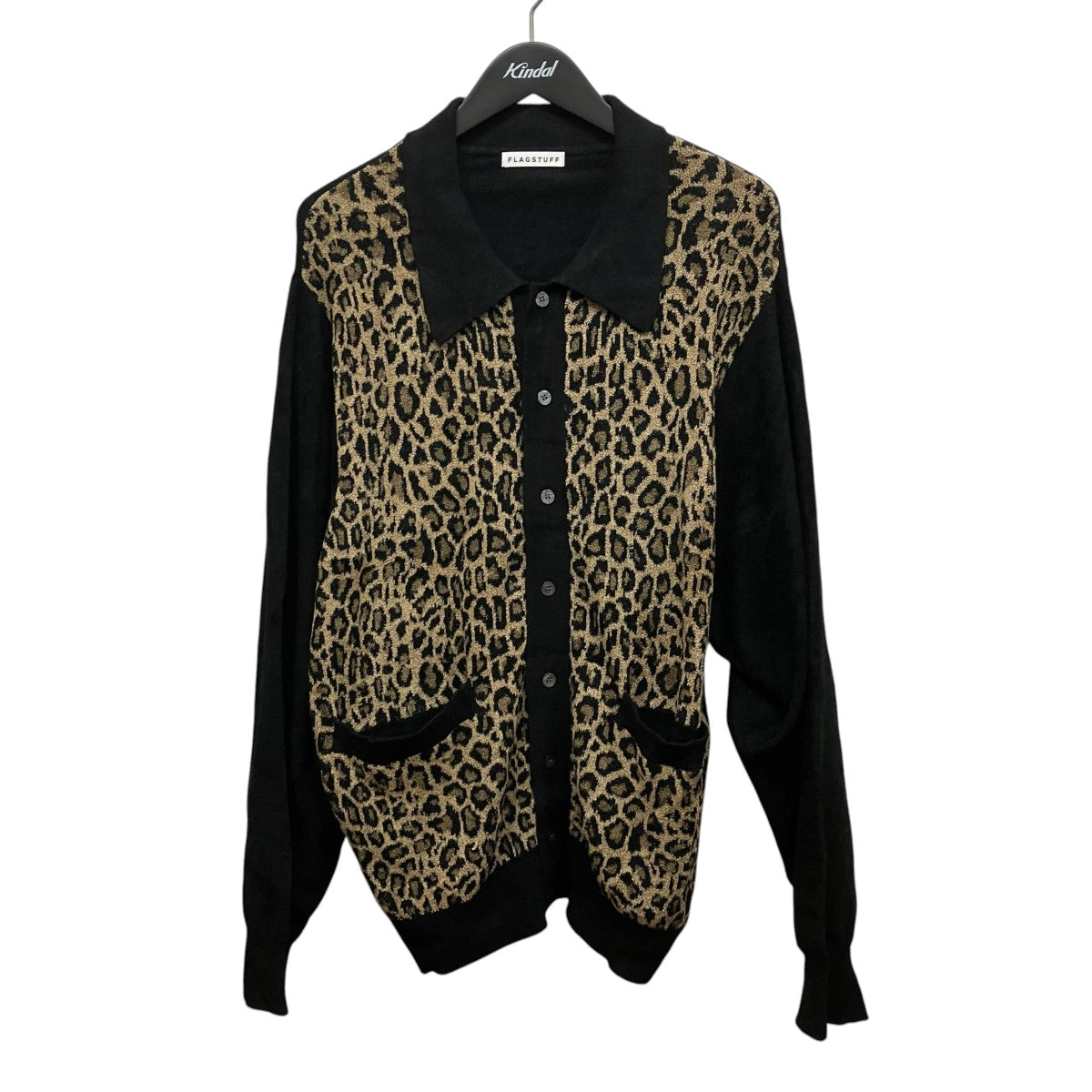 FLAGSTUFF L S LEOPARD SWEATERレオパードカーディガンFS1537 古着・中古-1枚目のアイテム画像