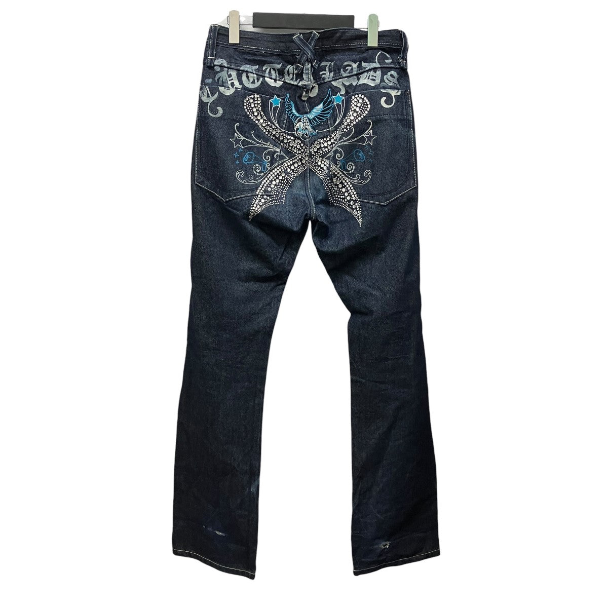 Artful Dodger ラインストーンペイントデニムパンツ 古着・中古-2枚目のアイテム画像