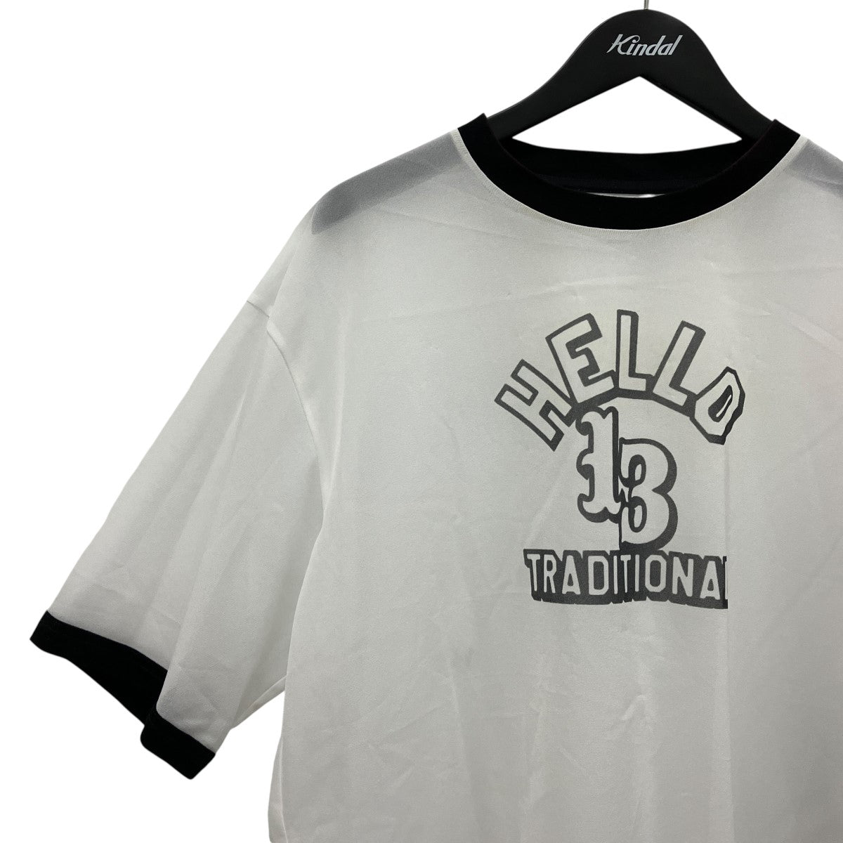 CLEAR RINGER T-SHIRTプリントシースルーリンガーTシャツM25K6CS008