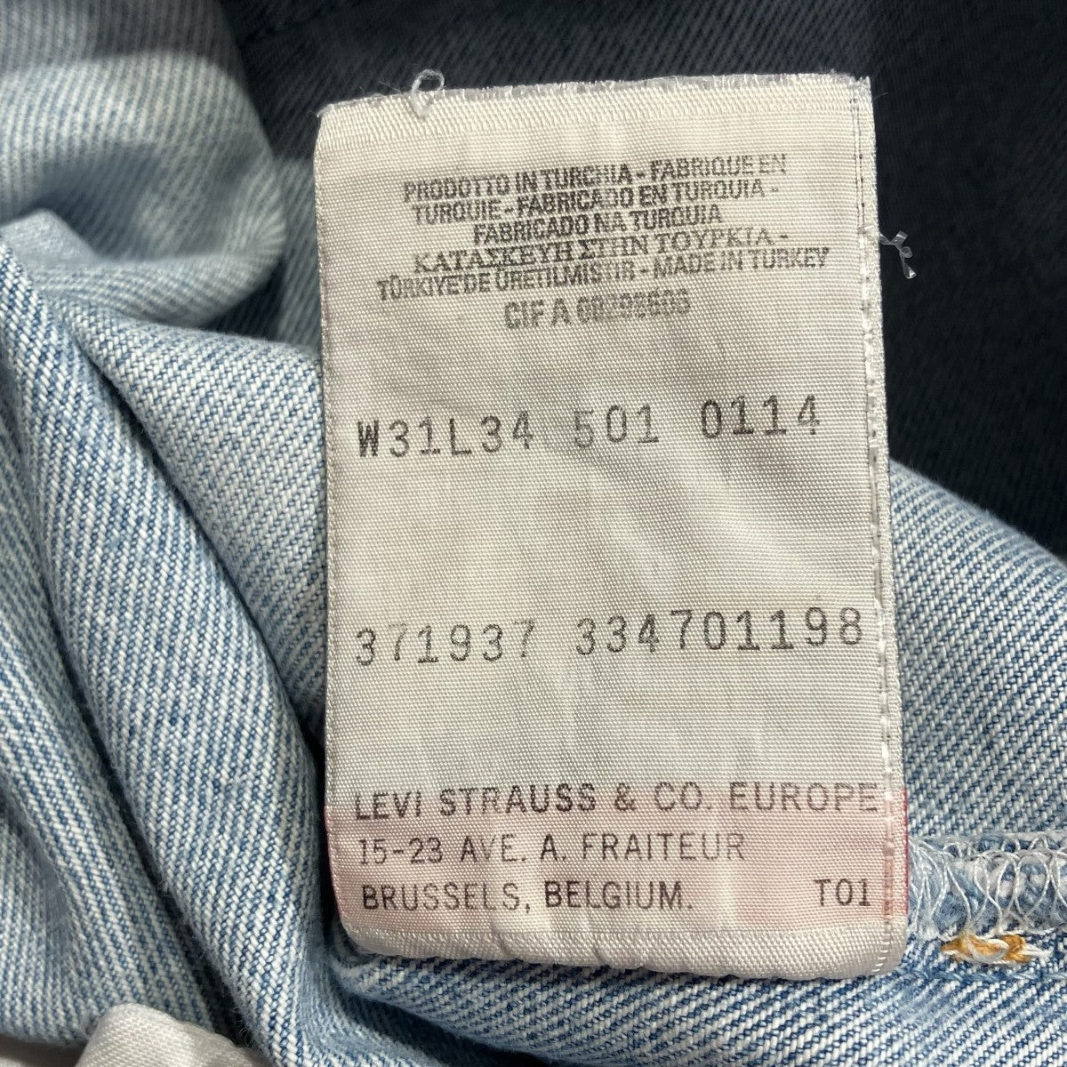 501 ボタン裏刻印 T01デニムパンツ371937 334701198