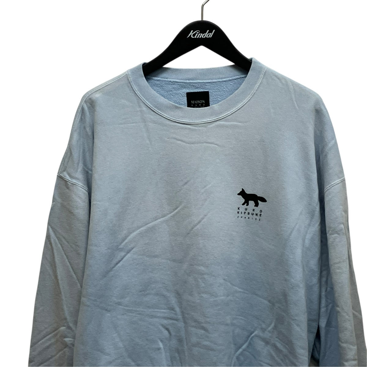 MAISON KITSUNE×KURO SUNFADED FOX SWEAT SHIRTロゴプリントクルーネックスウェットトレーナー 古着・中古-3枚目のアイテム画像