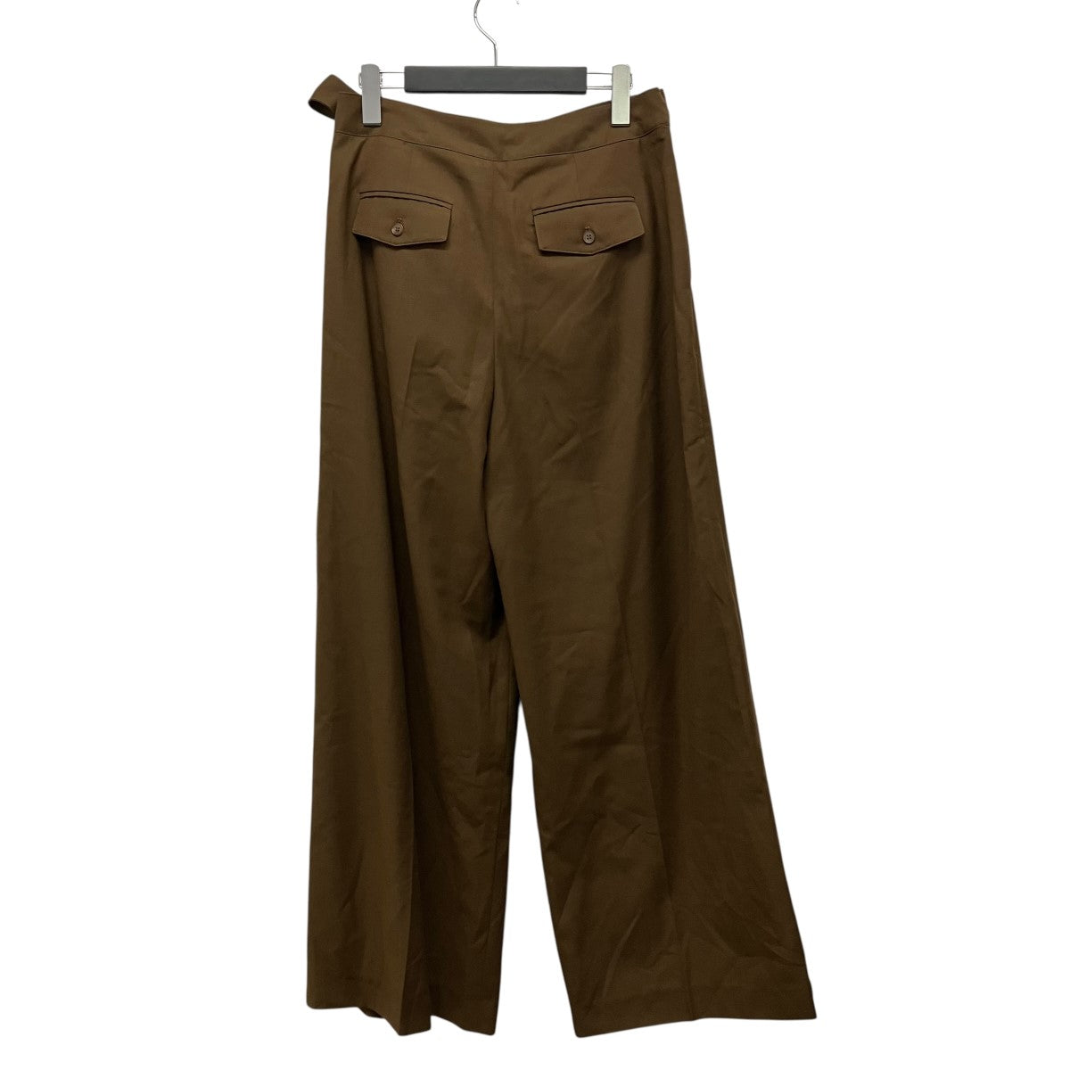 ETHOS STRAP FLARE WIDE PANTSラップフレアワイドパンツETH38PT15MBR 古着・中古-2枚目のアイテム画像