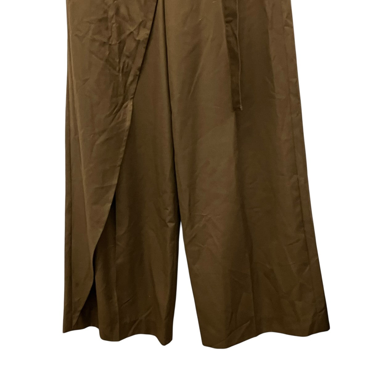 ETHOS STRAP FLARE WIDE PANTSラップフレアワイドパンツETH38PT15MBR 古着・中古-4枚目のアイテム画像