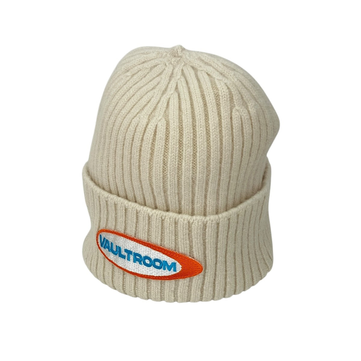 VAL LOGO BEANIE OFF WHITEオーバルロゴニット帽
