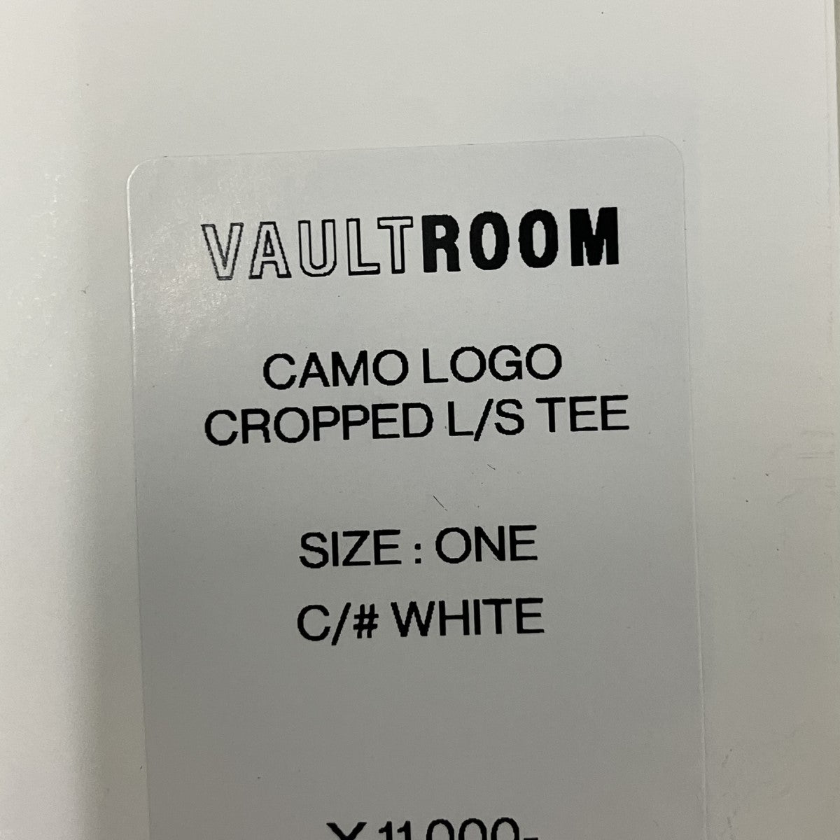 CAMO LOGO CROPPED L S TEEカモロゴプリント長袖Tシャツ