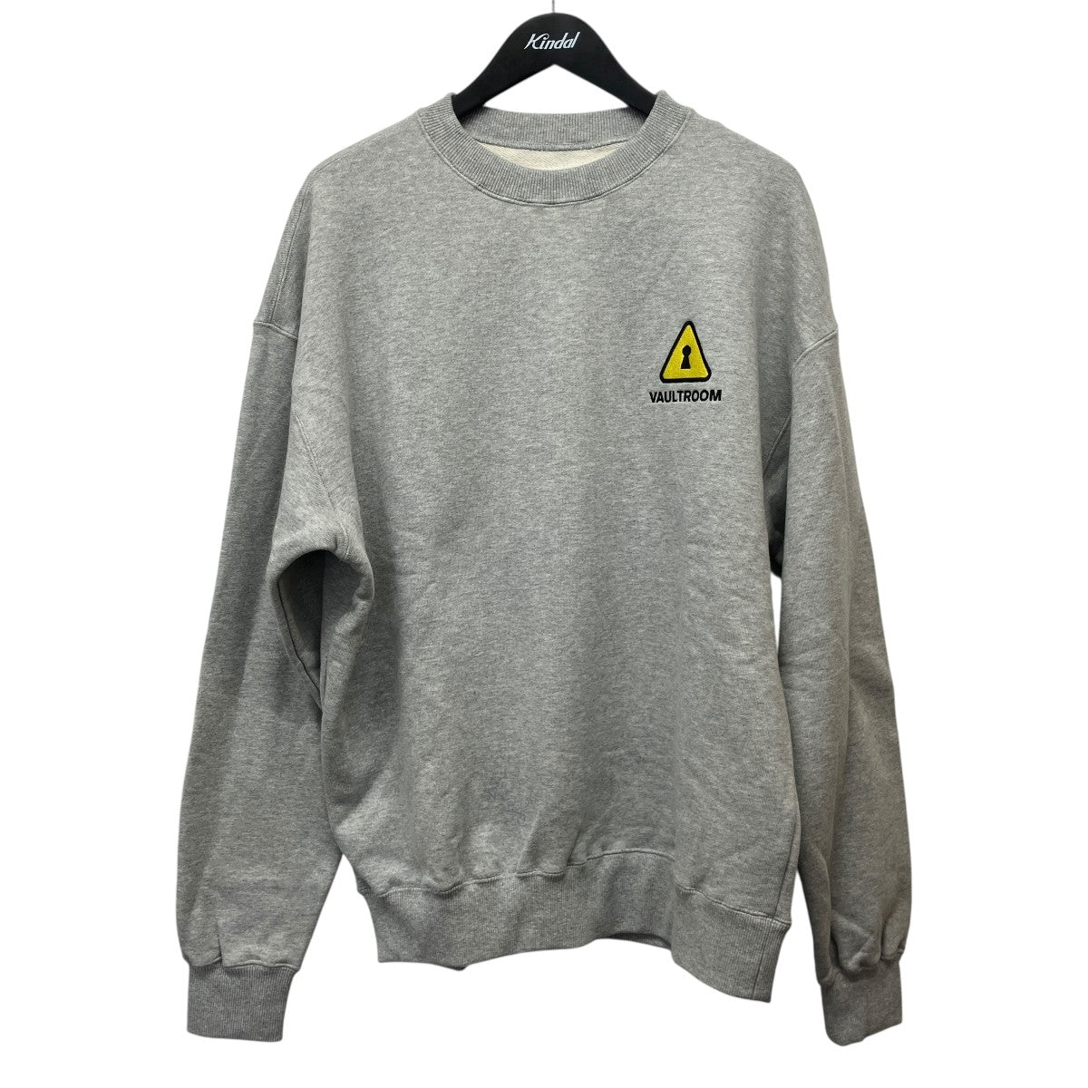 WARNING CREWNECKロゴ刺しゅうスウェット