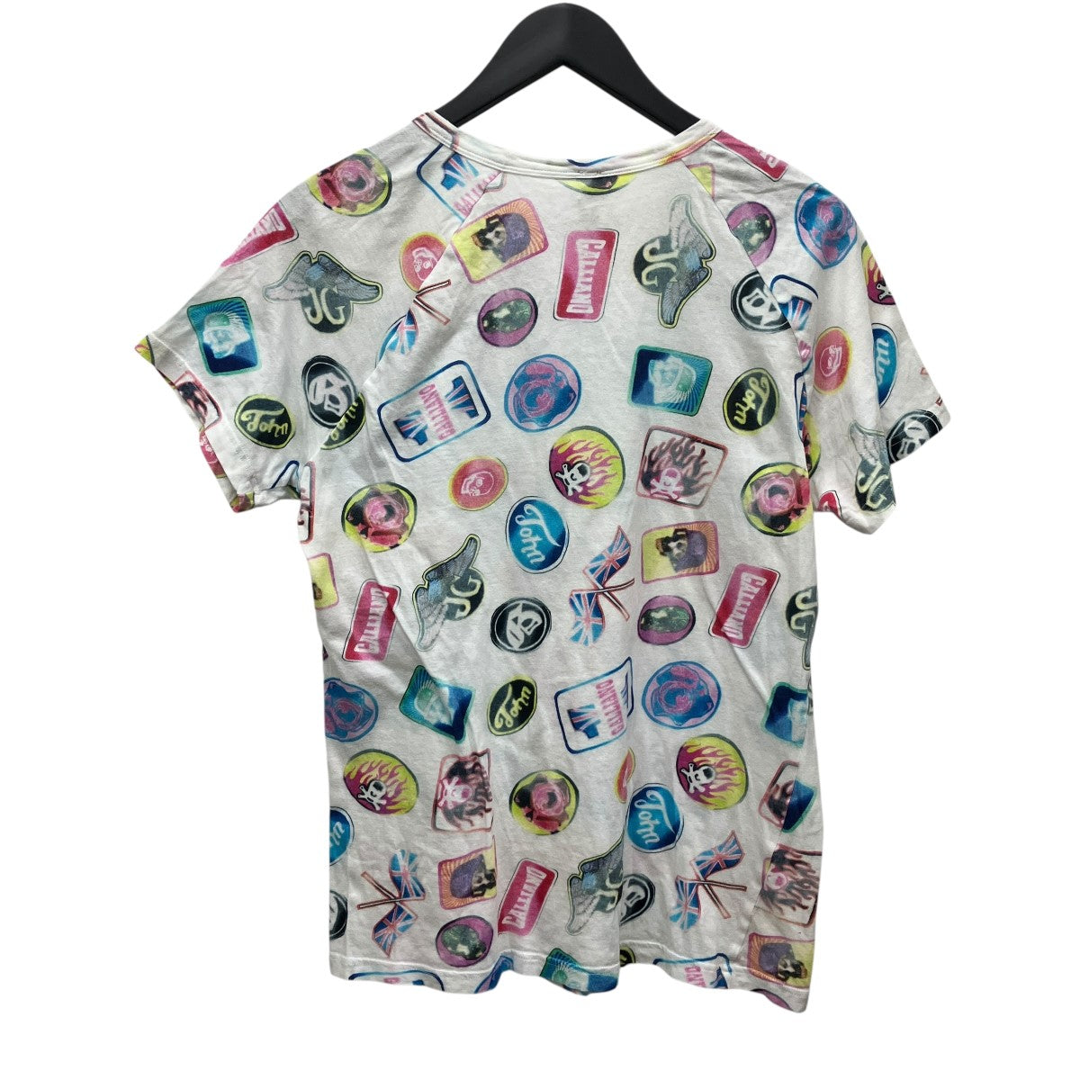 JOHN GALLIANO ハーフボタン総柄Tシャツ 古着・中古-2枚目のアイテム画像