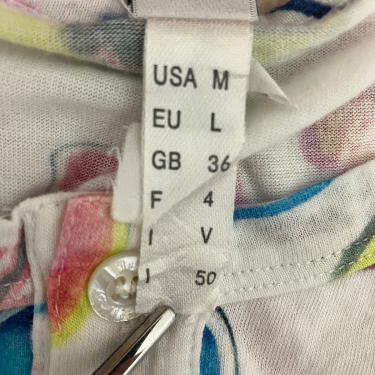 JOHN GALLIANO ハーフボタン総柄Tシャツ 古着・中古-6枚目のアイテム画像