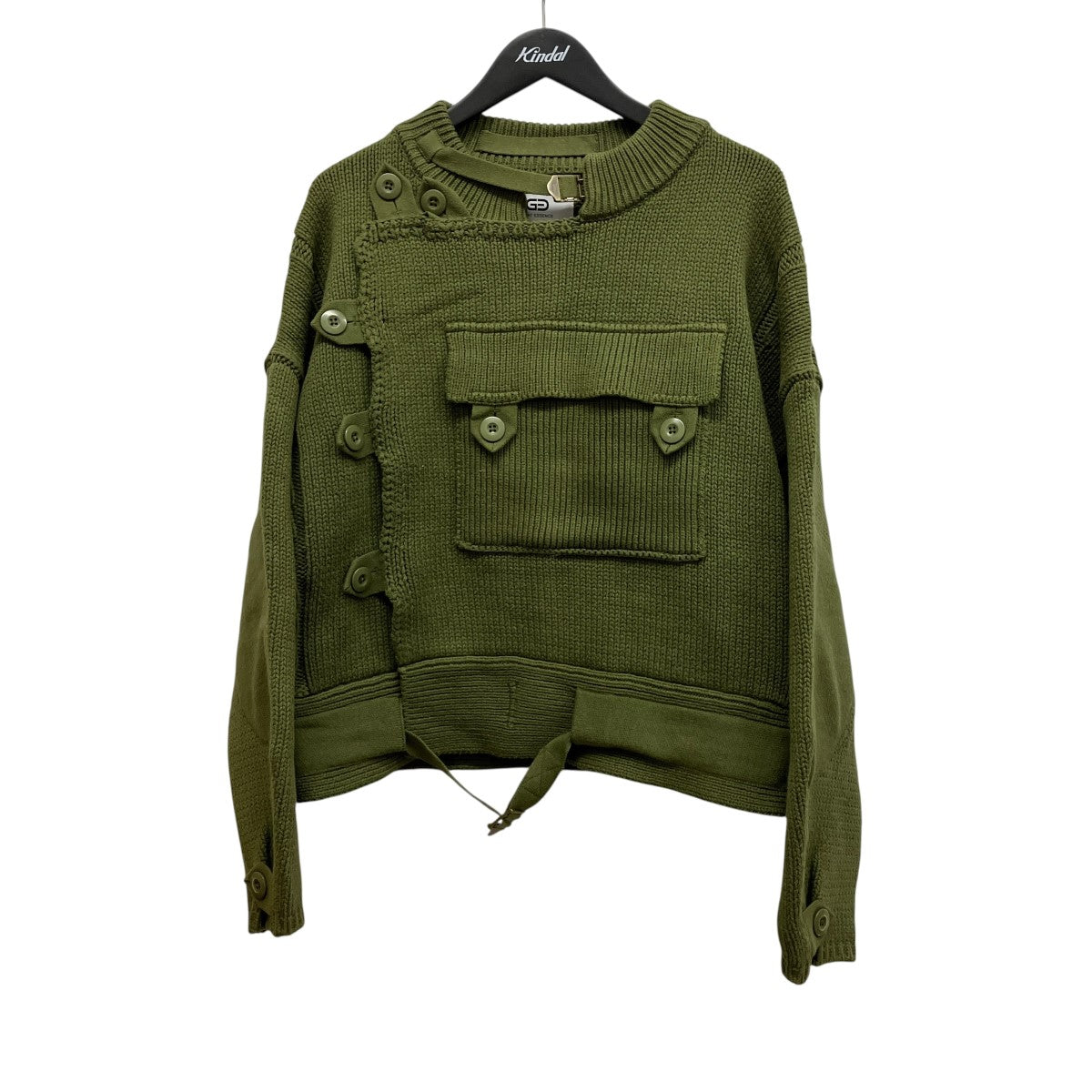 GOAT ESSENCE MOTORCYCLE KNIT JACKETダブルニットカーディガンGE0030 古着・中古-1枚目のアイテム画像