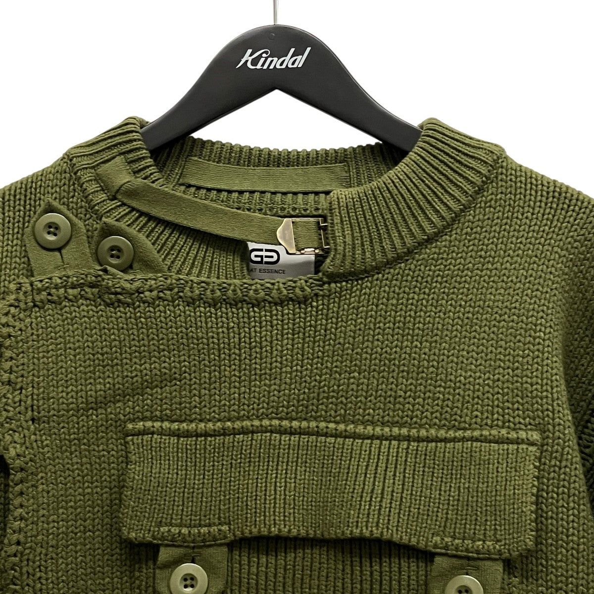 GOAT ESSENCE MOTORCYCLE KNIT JACKETダブルニットカーディガンGE0030 古着・中古-3枚目のアイテム画像
