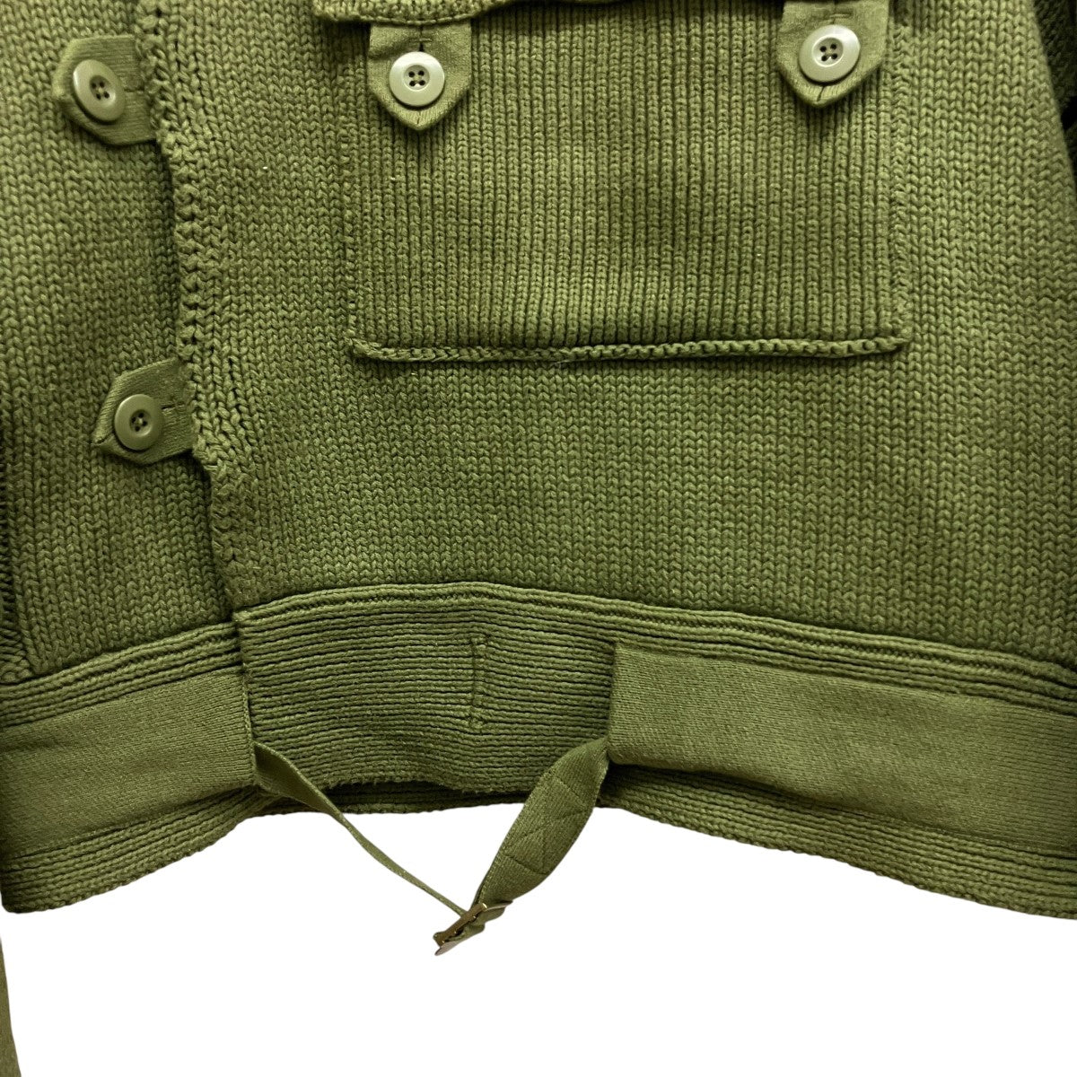 GOAT ESSENCE MOTORCYCLE KNIT JACKETダブルニットカーディガンGE0030 古着・中古-4枚目のアイテム画像