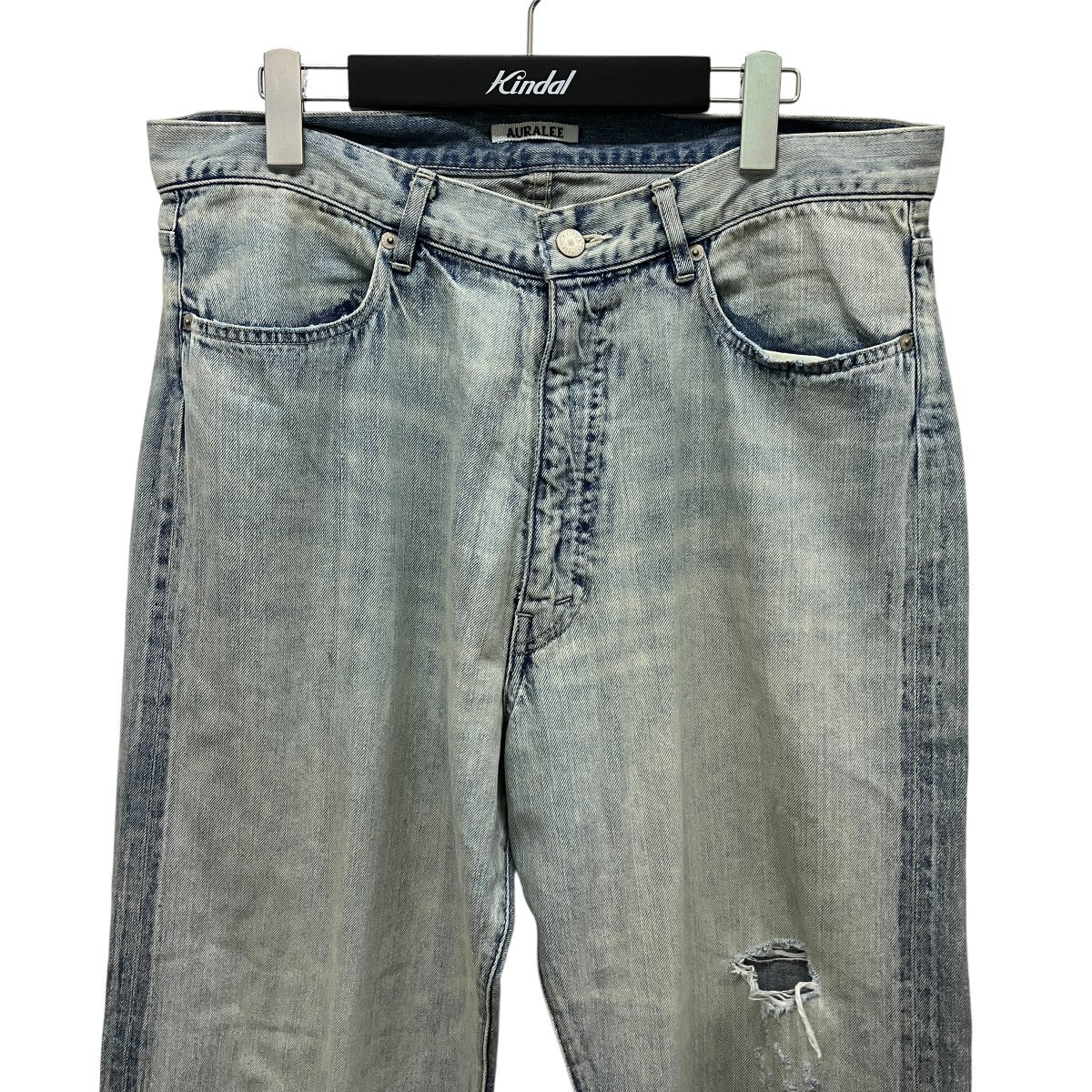 AURALEE 26SSFADED SELVEDGE LIGHT DENIM PANTSデニムパンツA26SP02DE 古着・中古-3枚目のアイテム画像