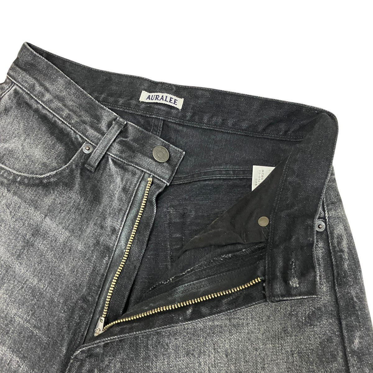 AURALEE SELVEDGE FADED HEAVY DENIM PANTSデニムパンツ 古着・中古-3枚目のアイテム画像