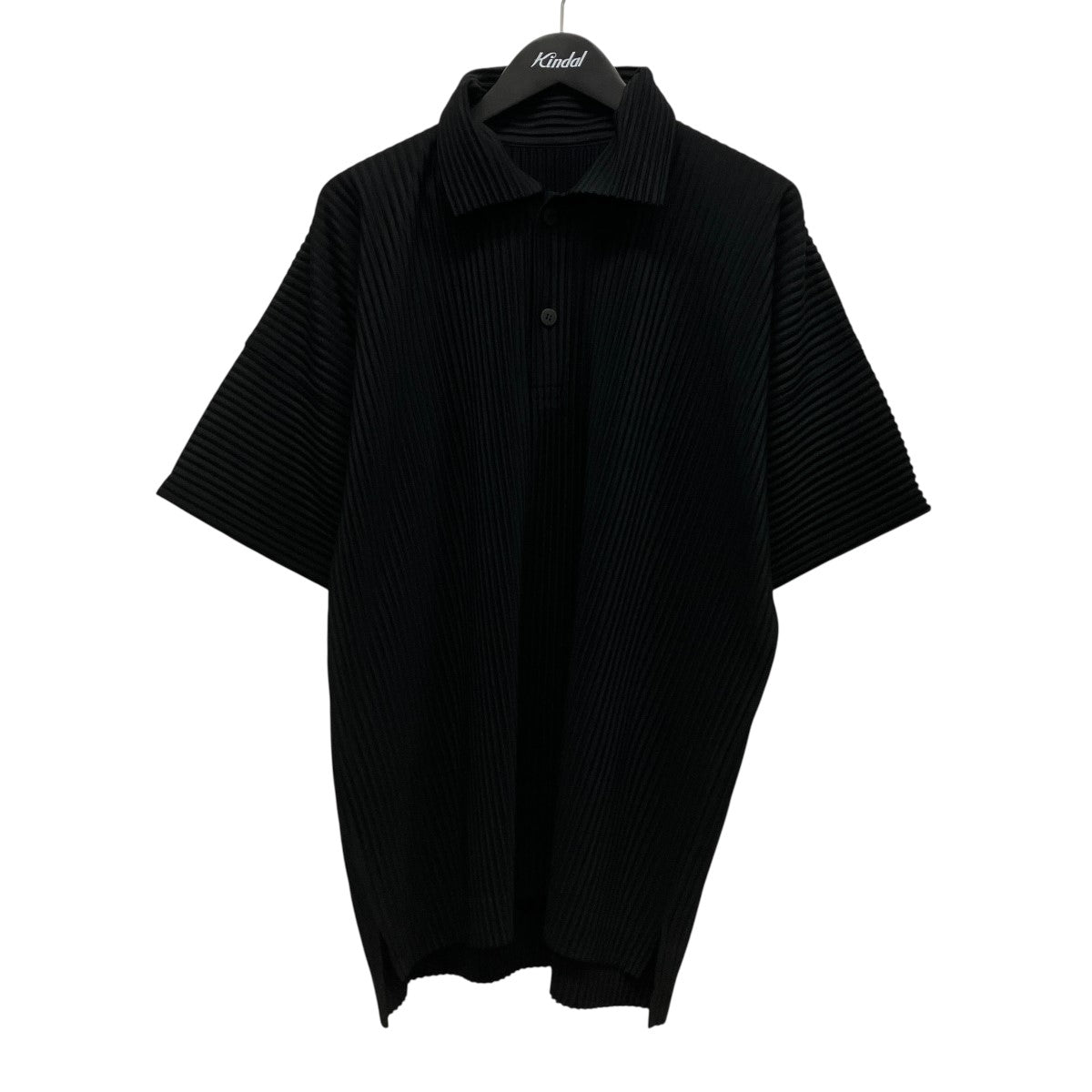 HOMME PLISSE ISSEY MIYAKE プリーツ半袖ポロシャツHP11JM127 古着・中古-1枚目のアイテム画像