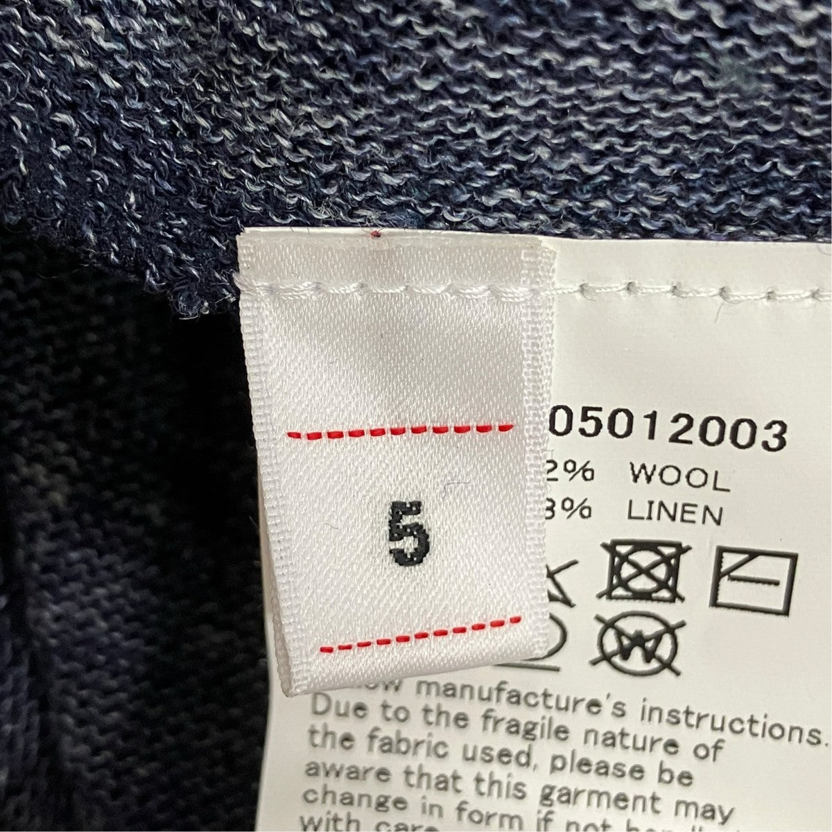 VISVIM 22SSウールリネンニット0122105012003 AMPLUS KNIT L/S ZIG-ZAG 古着・中古-6枚目のアイテム画像