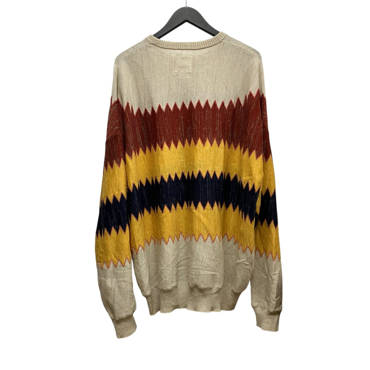 VISVIM 22SSウールリネンニット0122105012003 AMPLUS KNIT L/S ZIG-ZAG 古着・中古-2枚目のアイテム画像