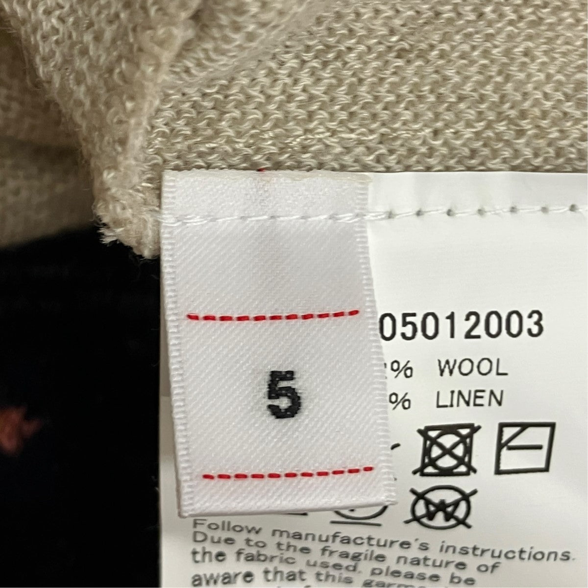 VISVIM 22SSウールリネンニット0122105012003 AMPLUS KNIT L/S ZIG-ZAG 古着・中古-6枚目のアイテム画像