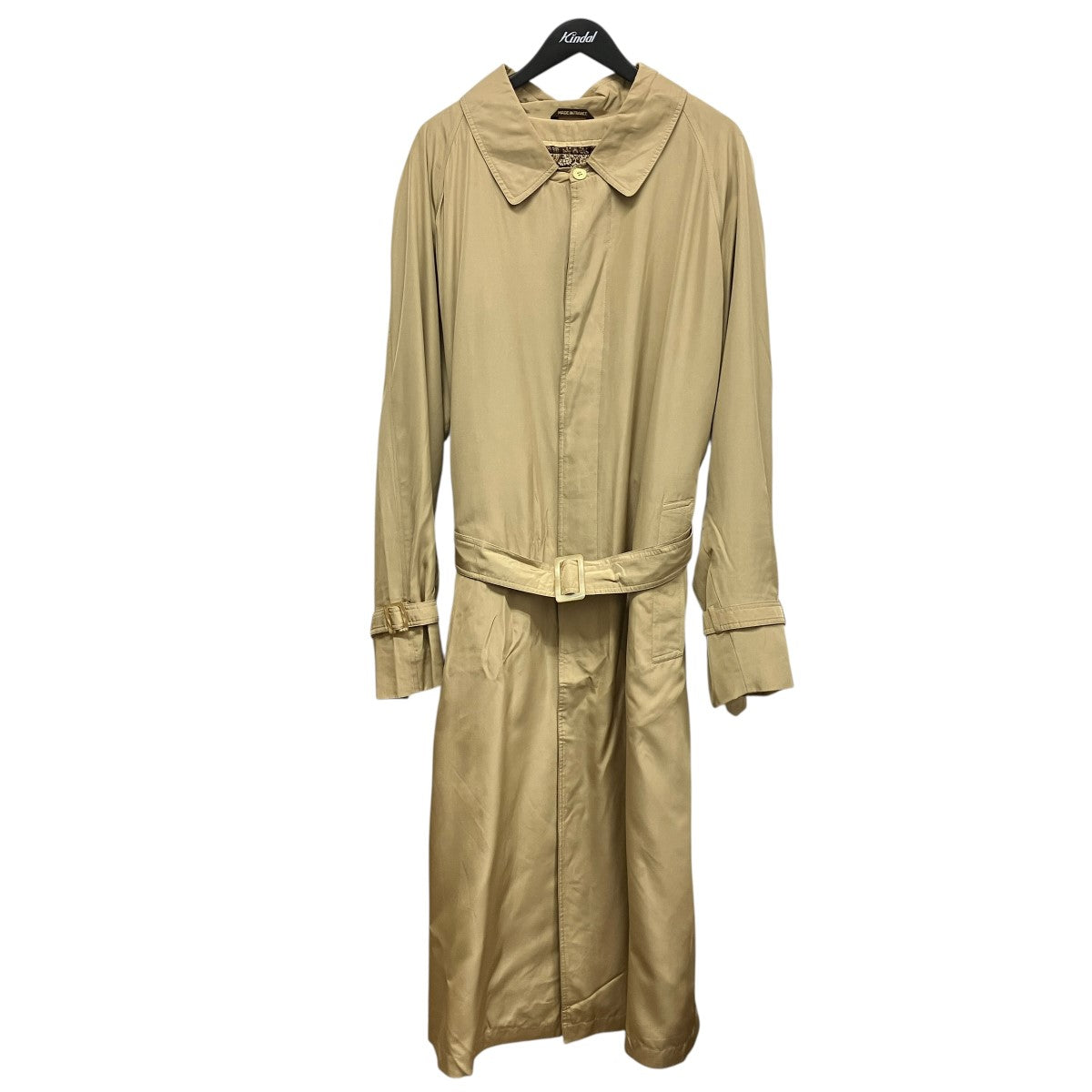 ZILLI ベルテッドシルクステンカラーコート 古着・中古-1枚目のアイテム画像