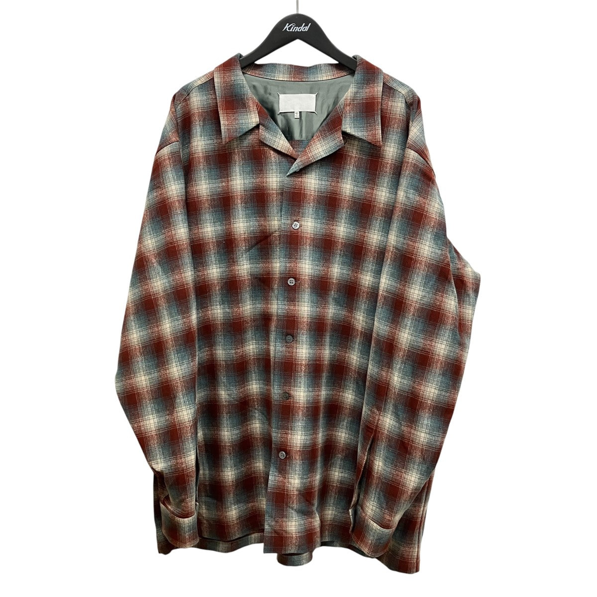 Maison Margiela×PENDLETON 23AWウールオープンカラー長袖チェックシャツS67DT0010 古着・中古-1枚目のアイテム画像