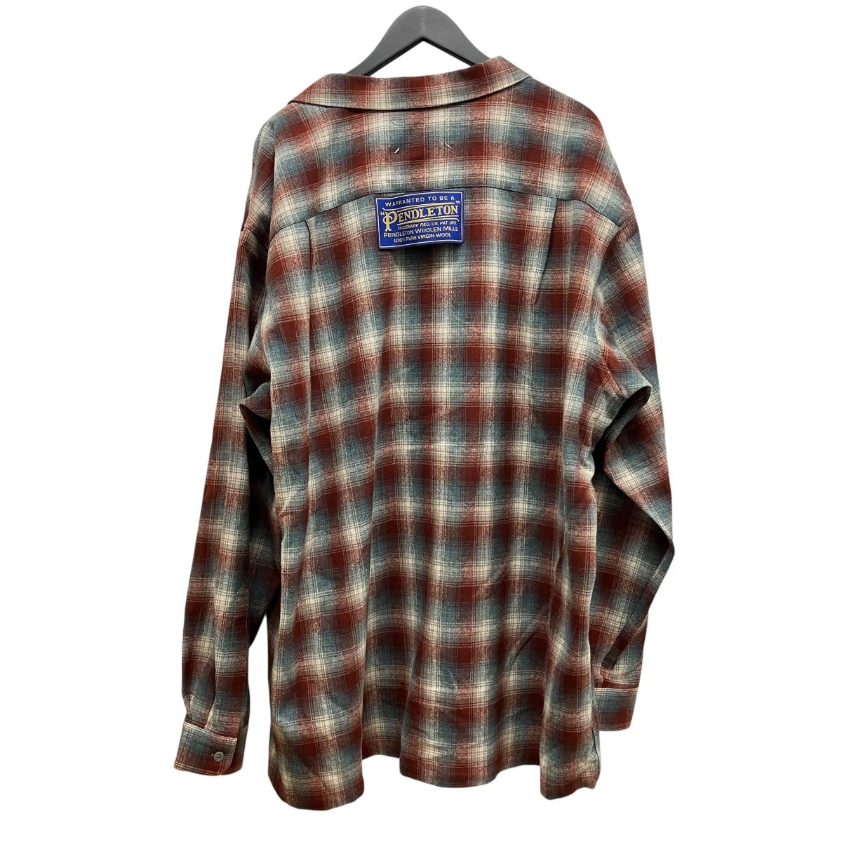 Maison Margiela×PENDLETON 23AWウールオープンカラー長袖チェックシャツS67DT0010 古着・中古-2枚目のアイテム画像