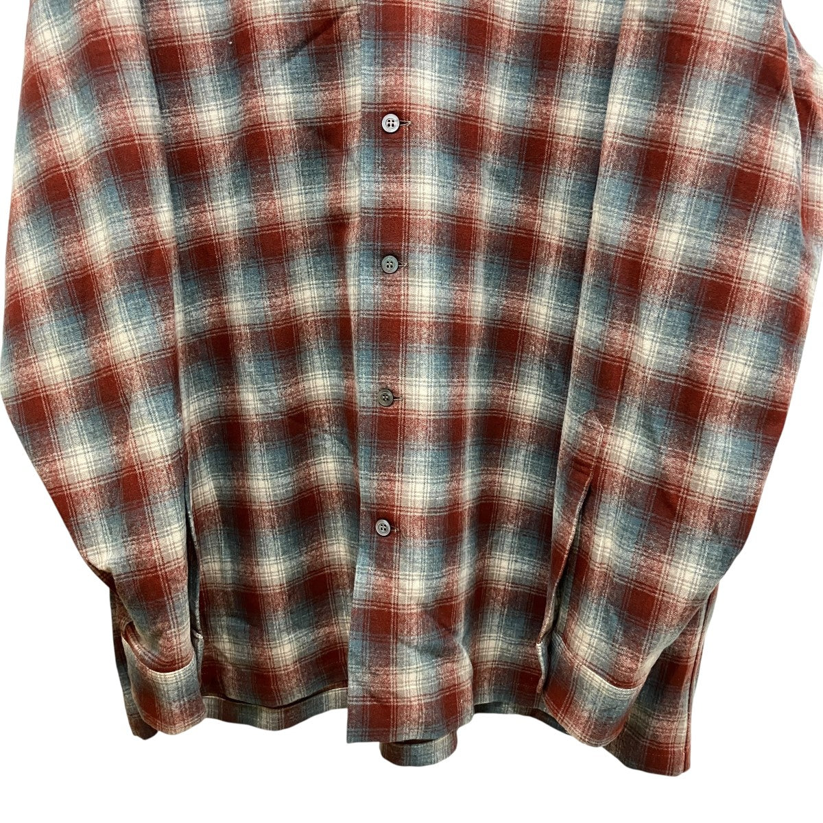 Maison Margiela×PENDLETON 23AWウールオープンカラー長袖チェックシャツS67DT0010 古着・中古-4枚目のアイテム画像