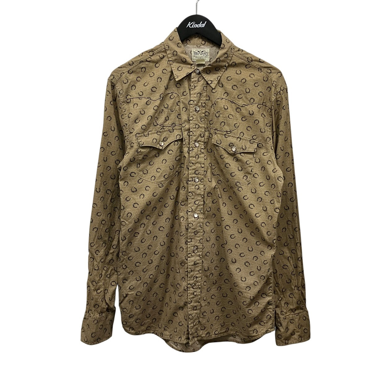 RRL ホースシュー柄ウエスタン長袖シャツ782842981001 古着・中古-1枚目のアイテム画像