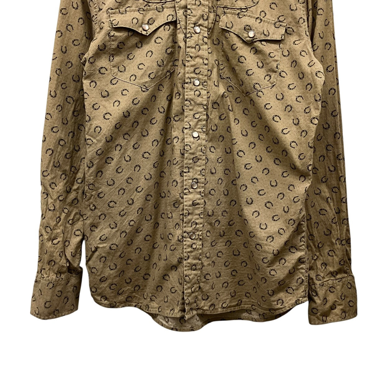 RRL ホースシュー柄ウエスタン長袖シャツ782842981001 古着・中古-4枚目のアイテム画像