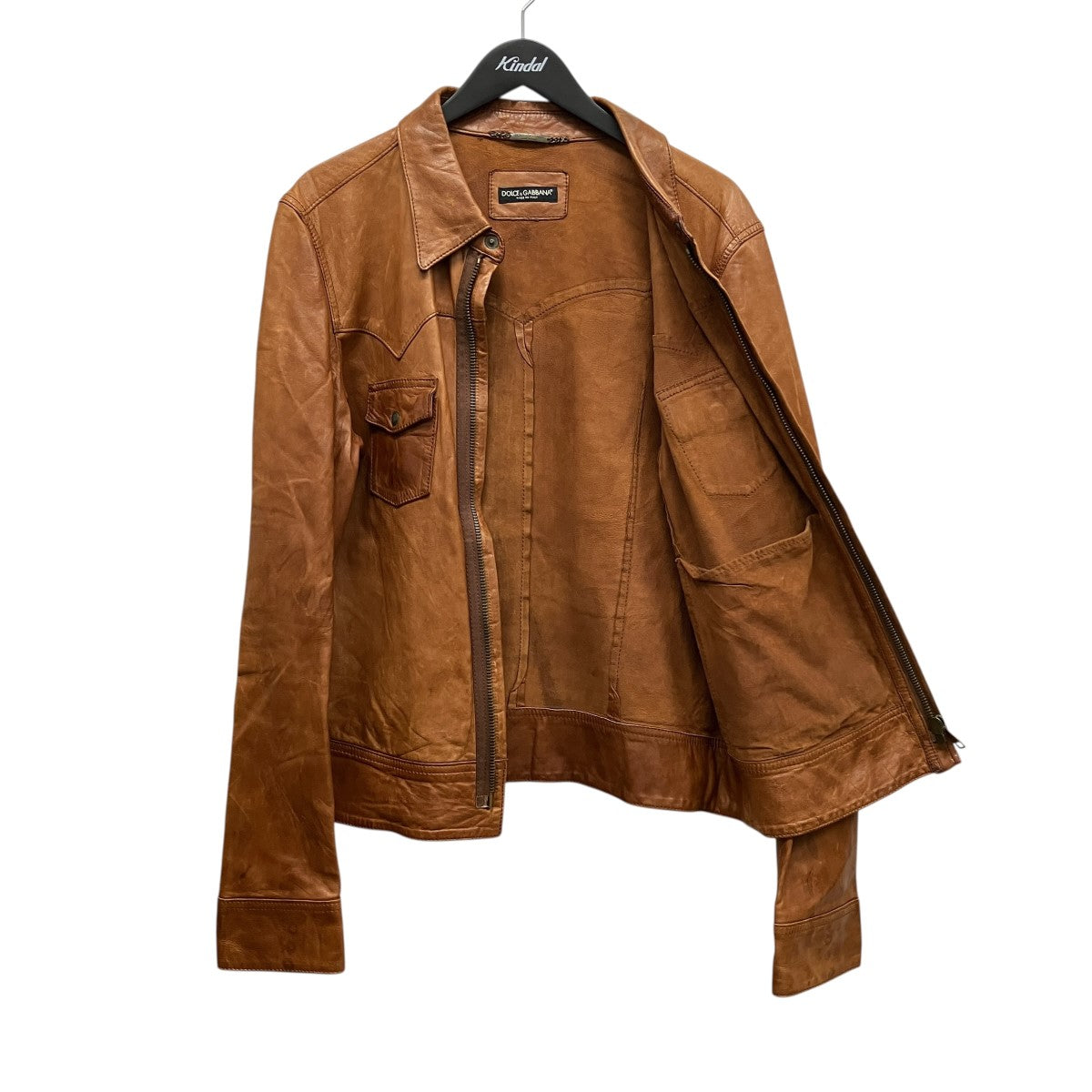 DOLCE ＆ GABBANA レザージャケットG9B93L 古着・中古-5枚目のアイテム画像