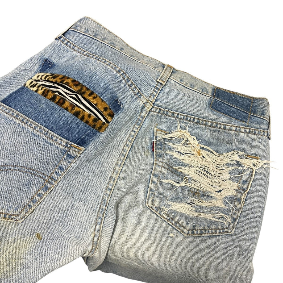 VINTI ANDREWS 再構築ダメージ汚れ加工デニムパンツ 古着・中古-4枚目のアイテム画像