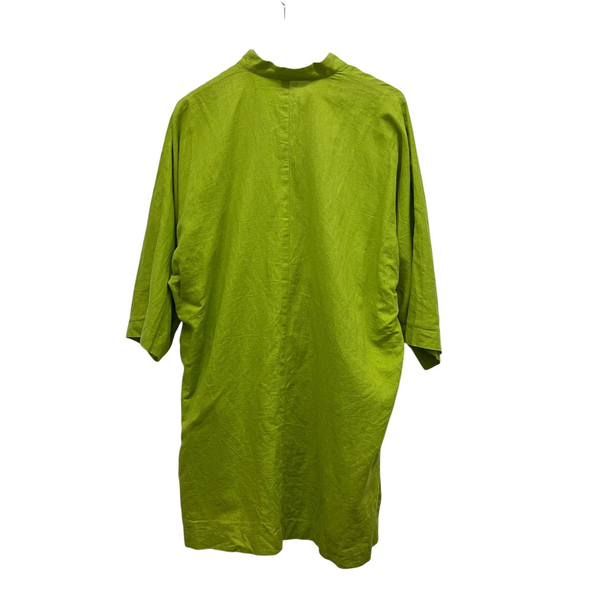 HOMME PLISSE ISSEY MIYAKE オーバーサイズノーカラー半袖シャツHP12FJ015 古着・中古-2枚目のアイテム画像