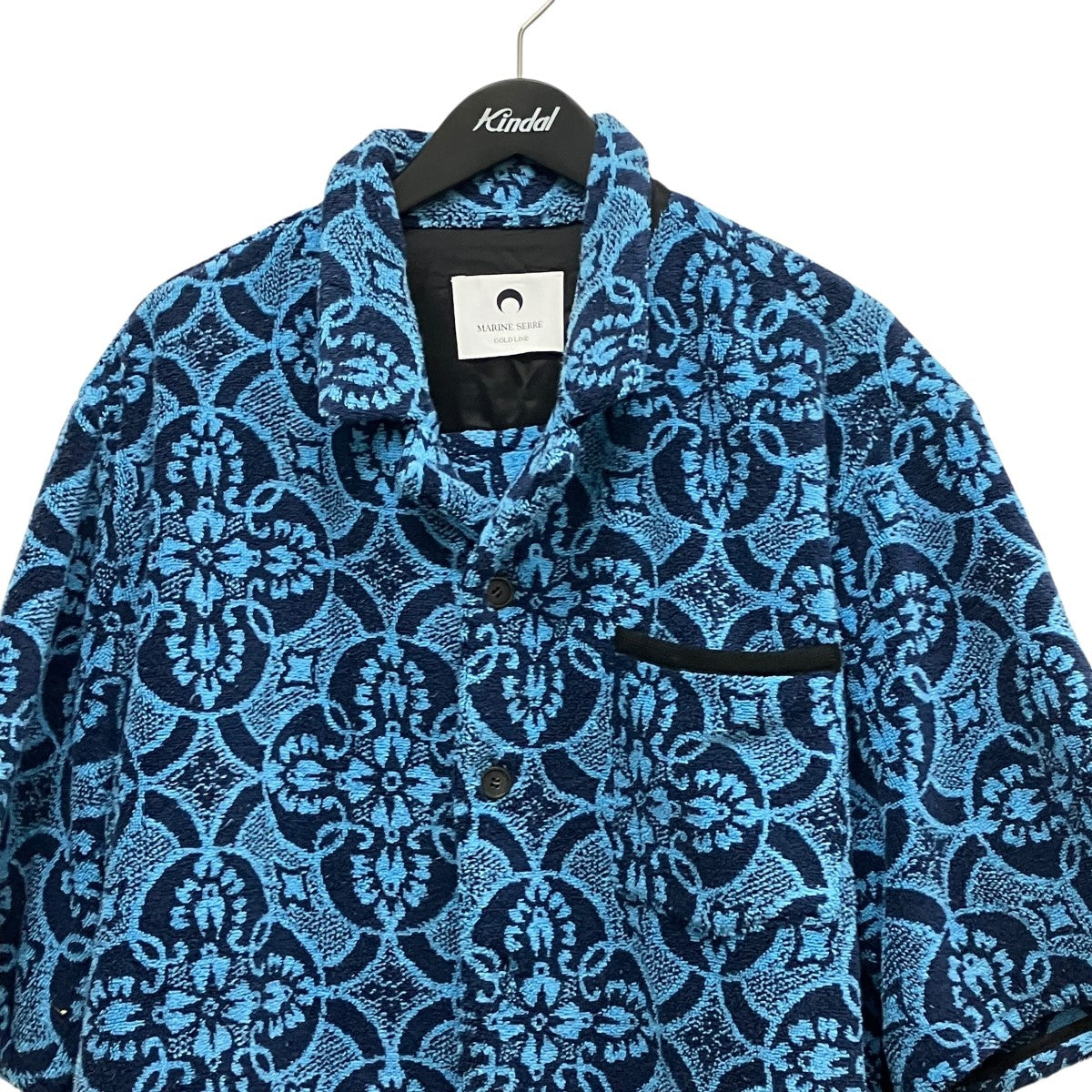 marine serre ORIENTAL TOWELS BOWLING SHIRT総柄パイル半袖オープンカラーシャツT249SS23X 古着・中古-3枚目のアイテム画像