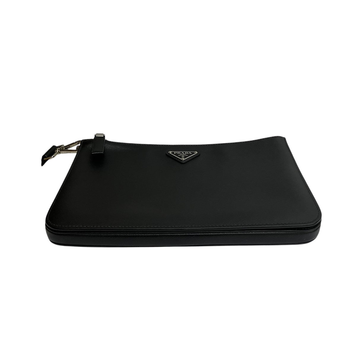 PRADA トライアングルプレートサフィアーノレザークラッチバッグ 古着・中古-4枚目のアイテム画像