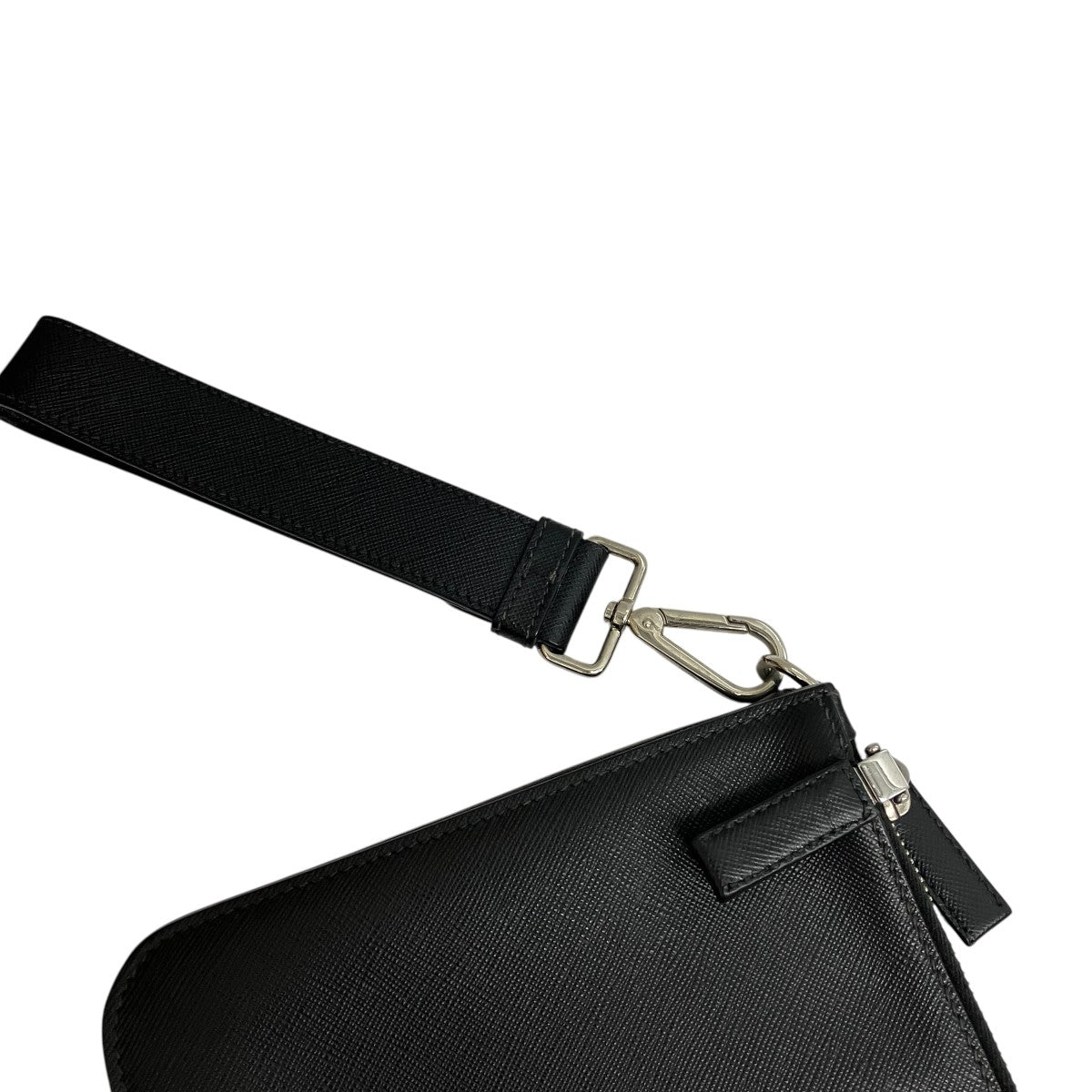 PRADA トライアングルプレートサフィアーノレザークラッチバッグ 古着・中古-6枚目のアイテム画像