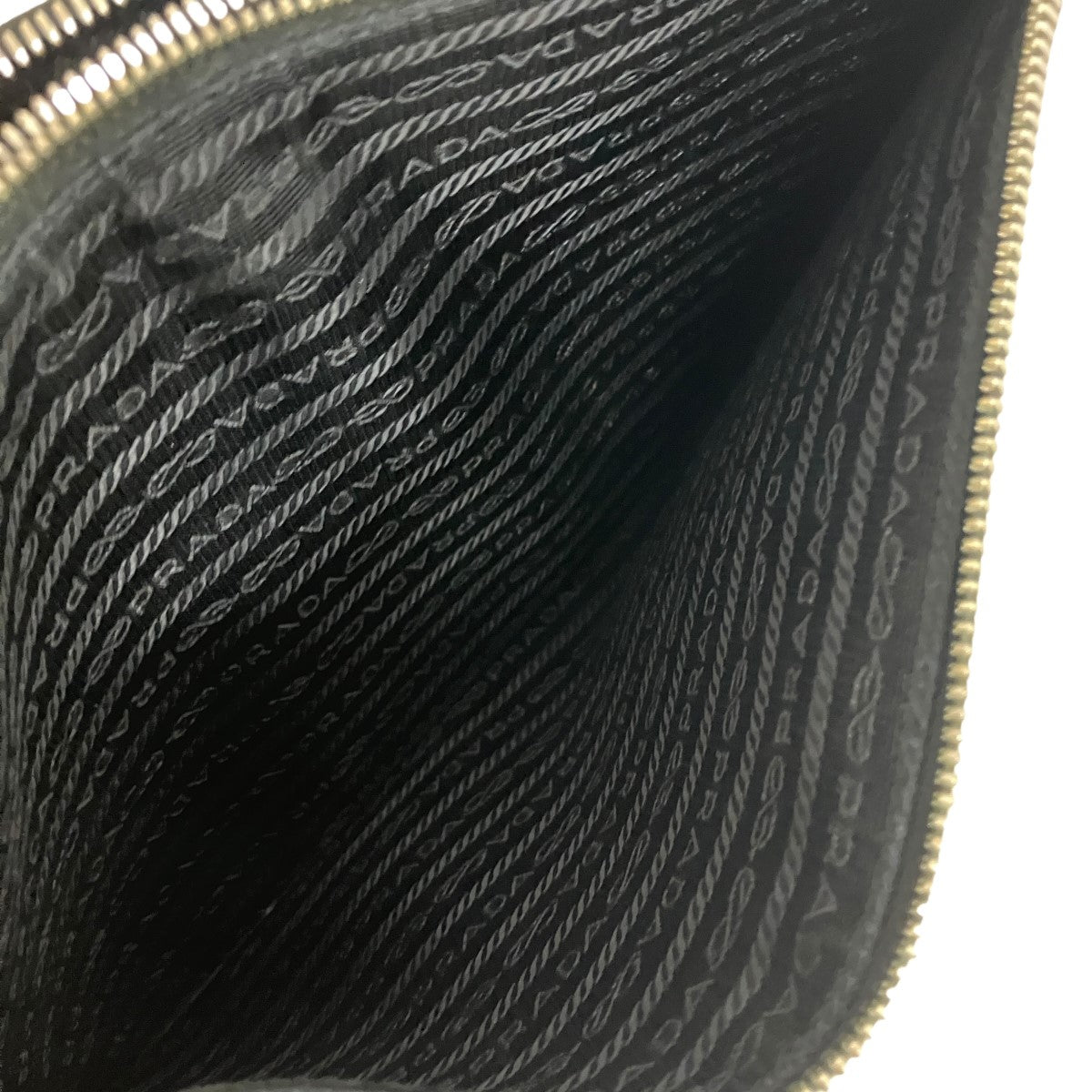PRADA トライアングルプレートサフィアーノレザークラッチバッグ 古着・中古-7枚目のアイテム画像