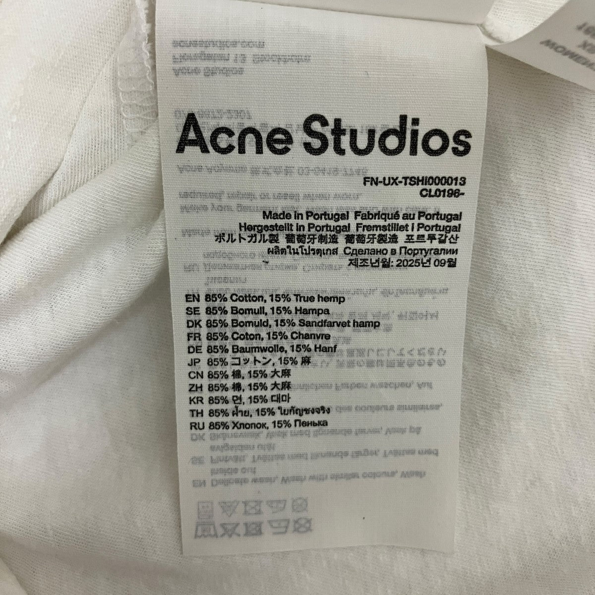 ACNE STUDIOS スプレー加工ロゴTシャツFN-UX-TSHI000013 古着・中古-7枚目のアイテム画像