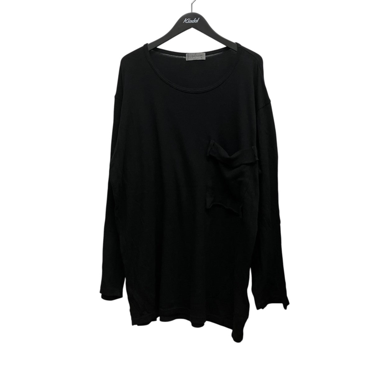 Yohji Yamamoto pour homme COTTON ANGORA PLATING JERSEY CHEST PKT LONG SLV TコットンアンゴラポケットロングTシャツHL-T21-083 古着・中古-1枚目のアイテム画像