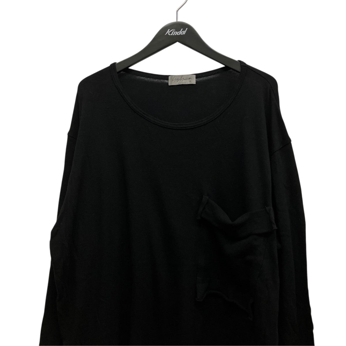 Yohji Yamamoto pour homme COTTON ANGORA PLATING JERSEY CHEST PKT LONG SLV TコットンアンゴラポケットロングTシャツHL-T21-083 古着・中古-3枚目のアイテム画像
