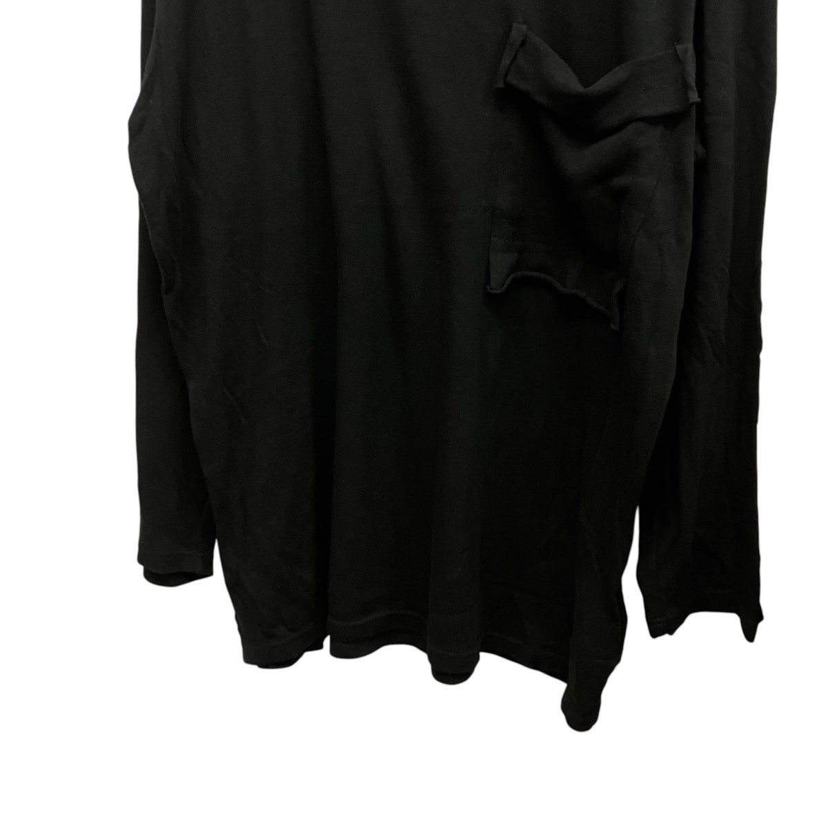 Yohji Yamamoto pour homme COTTON ANGORA PLATING JERSEY CHEST PKT LONG SLV TコットンアンゴラポケットロングTシャツHL-T21-083 古着・中古-4枚目のアイテム画像