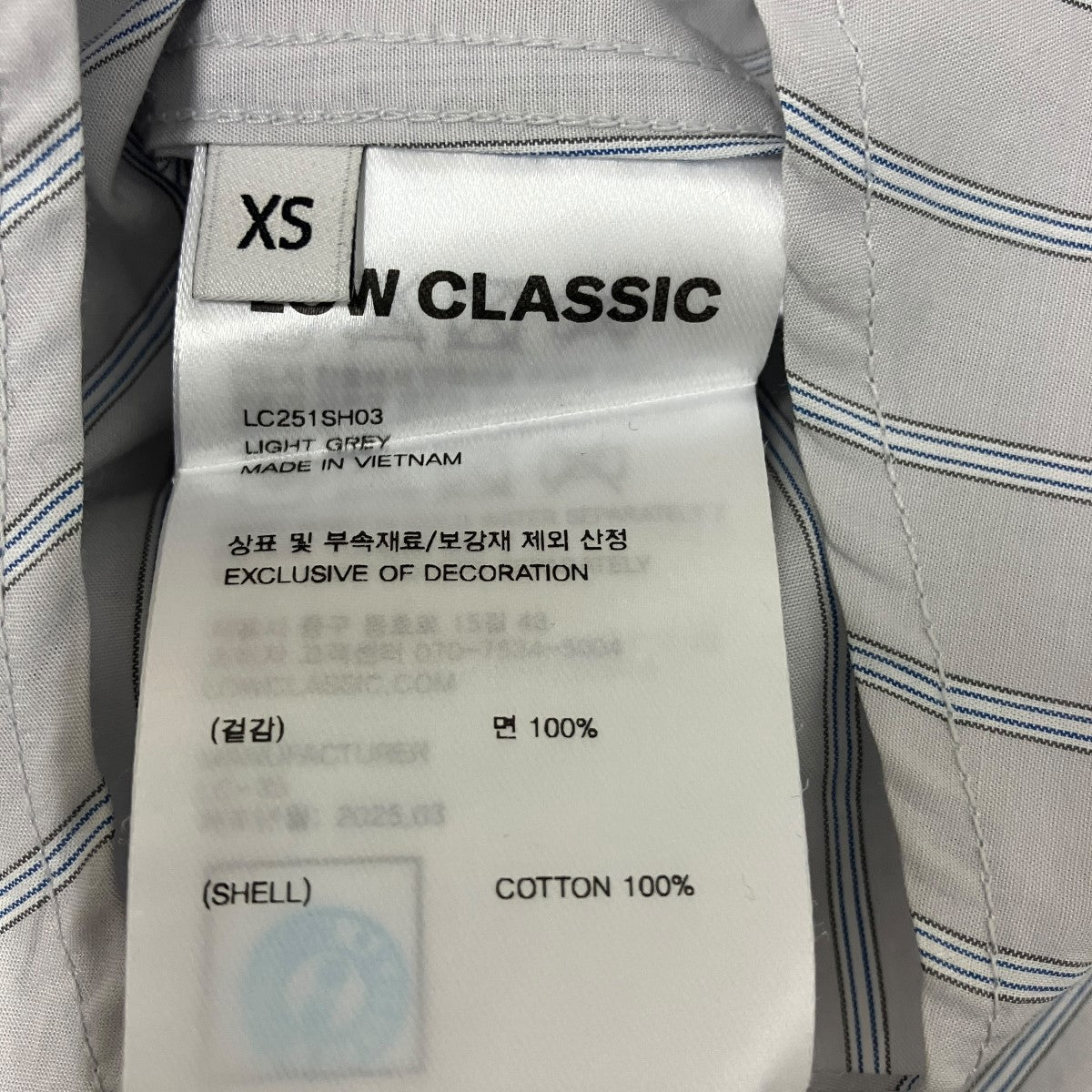 LOW CLASSIC オーバーサイズストライプシャツLC251SH03 古着・中古-6枚目のアイテム画像