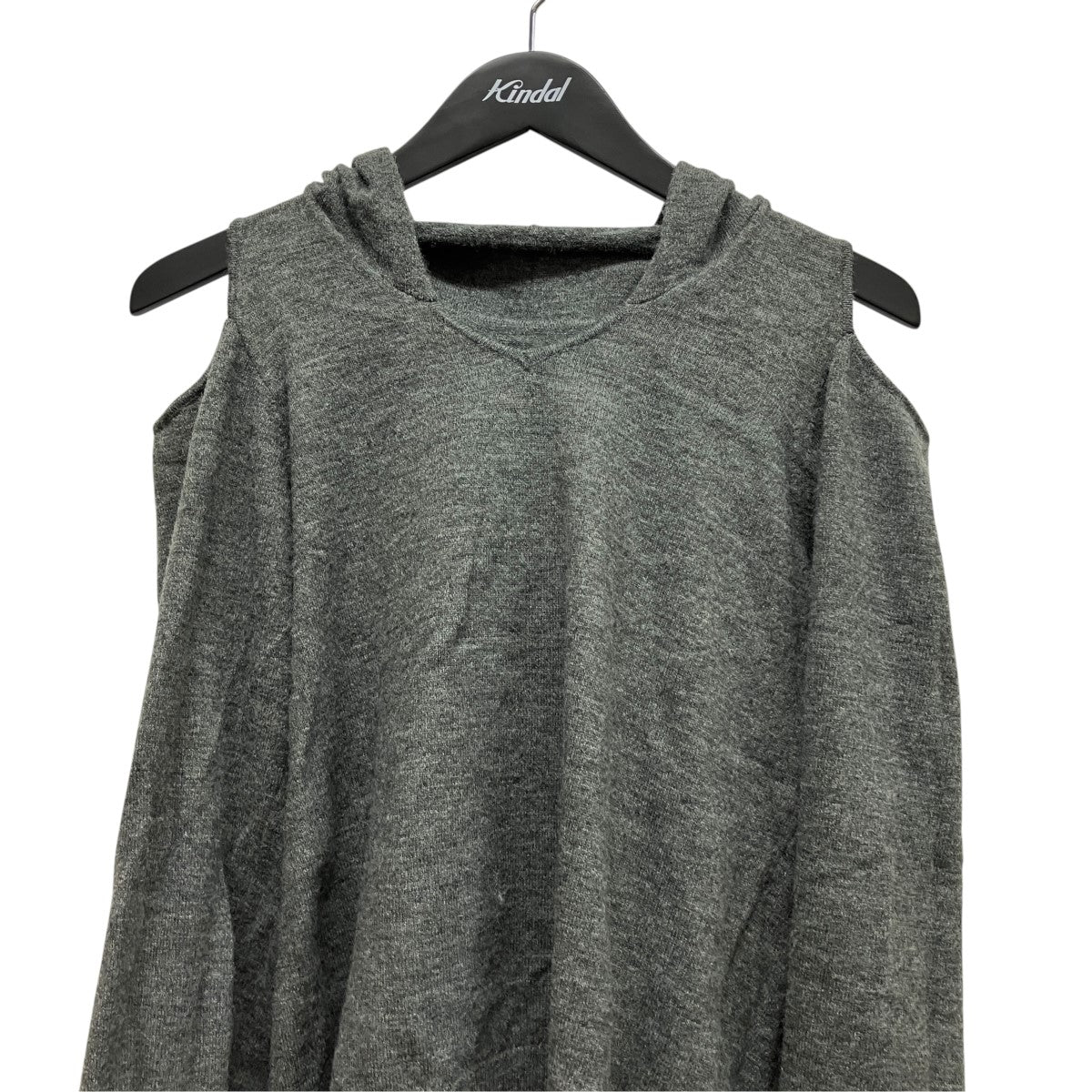 slim hooded knitニットパーカーKM25WF02