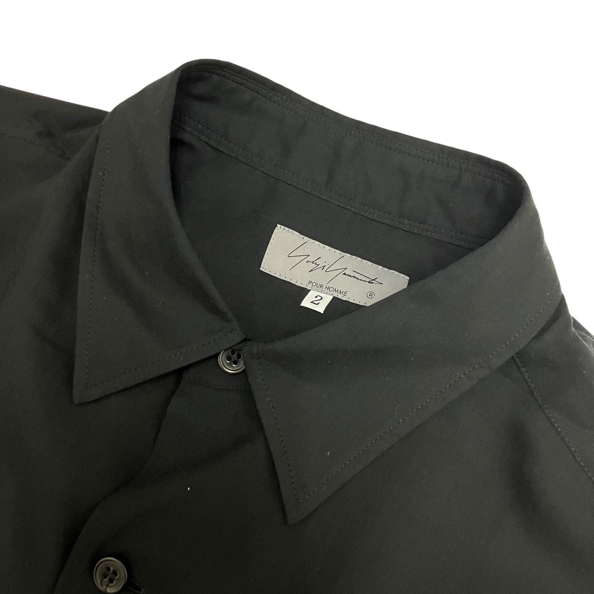 Yohji Yamamoto pour homme 26SSCELLULOSE LAWN STANDARD BIG SHIRTオーバーサイズ長袖シャツHK-B06-201 古着・中古-5枚目のアイテム画像