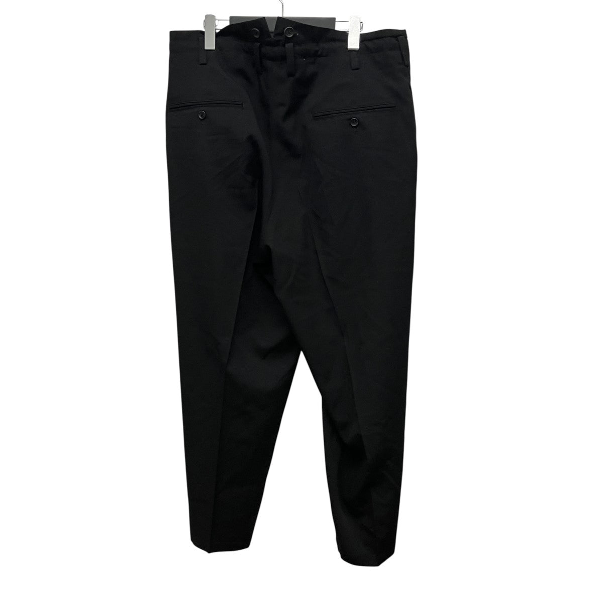 Yohji Yamamoto pour homme 26SSWOOL GABARDINE 2 TUCKS SUSPENDER PANTS2タックスラックスHK-P51-100 古着・中古-2枚目のアイテム画像