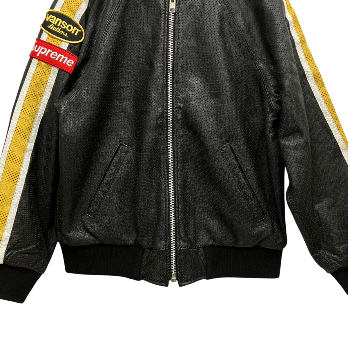 20SSLeathers Perforated Bomber Jacketレーシングレザージャケット