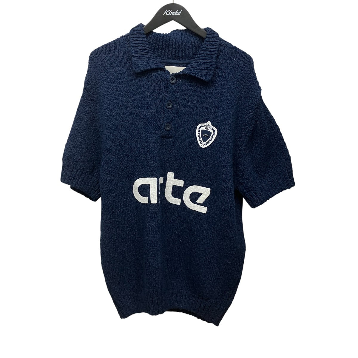 Football Logoロゴ半袖ニットポロAW25-157K