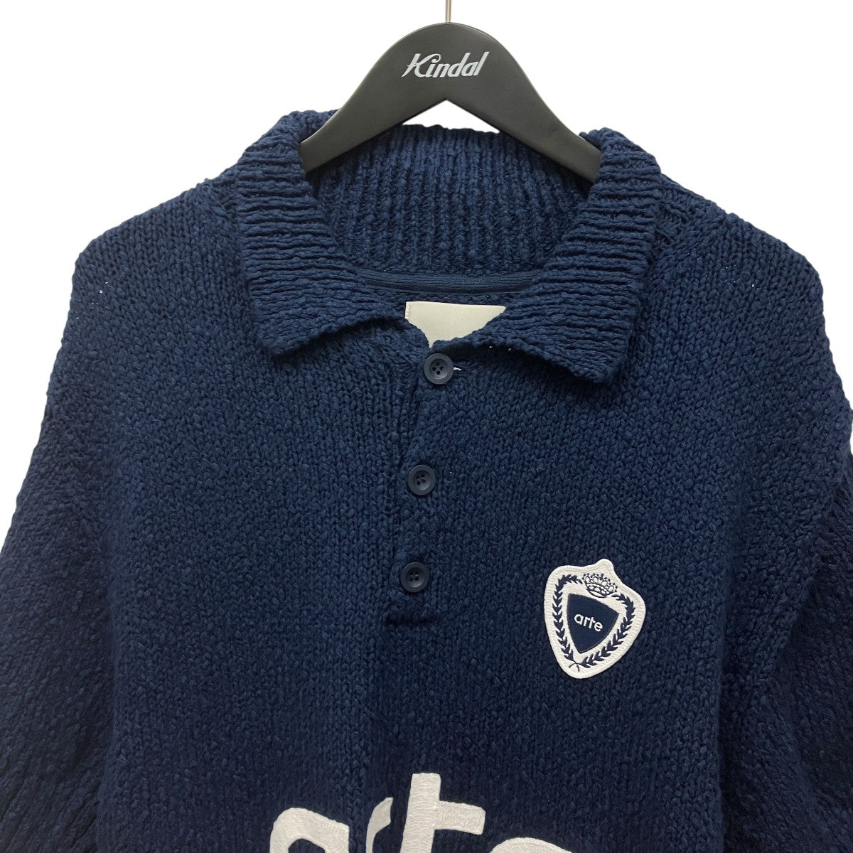 Football Logoロゴ半袖ニットポロAW25-157K