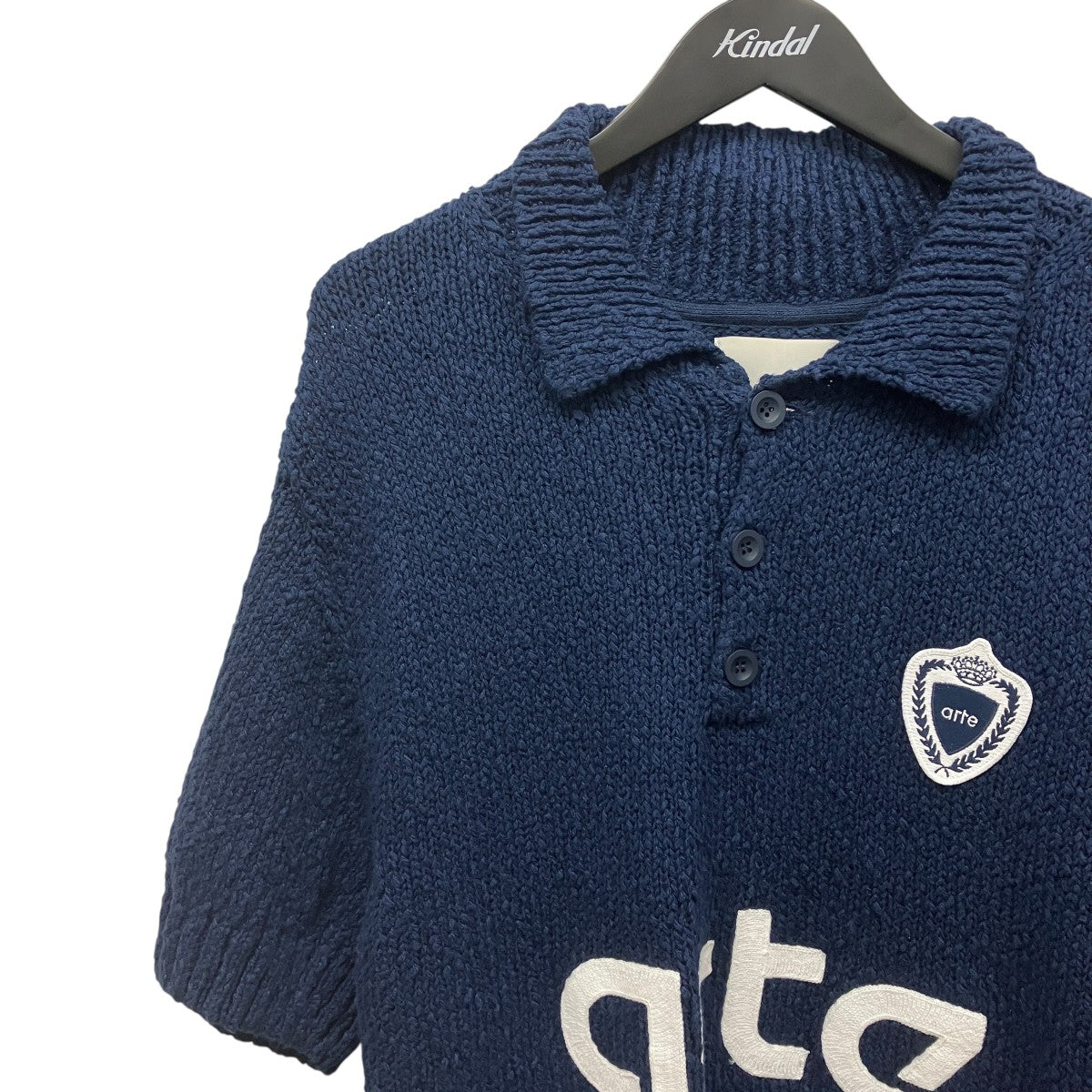Football Logoロゴ半袖ニットポロAW25-157K