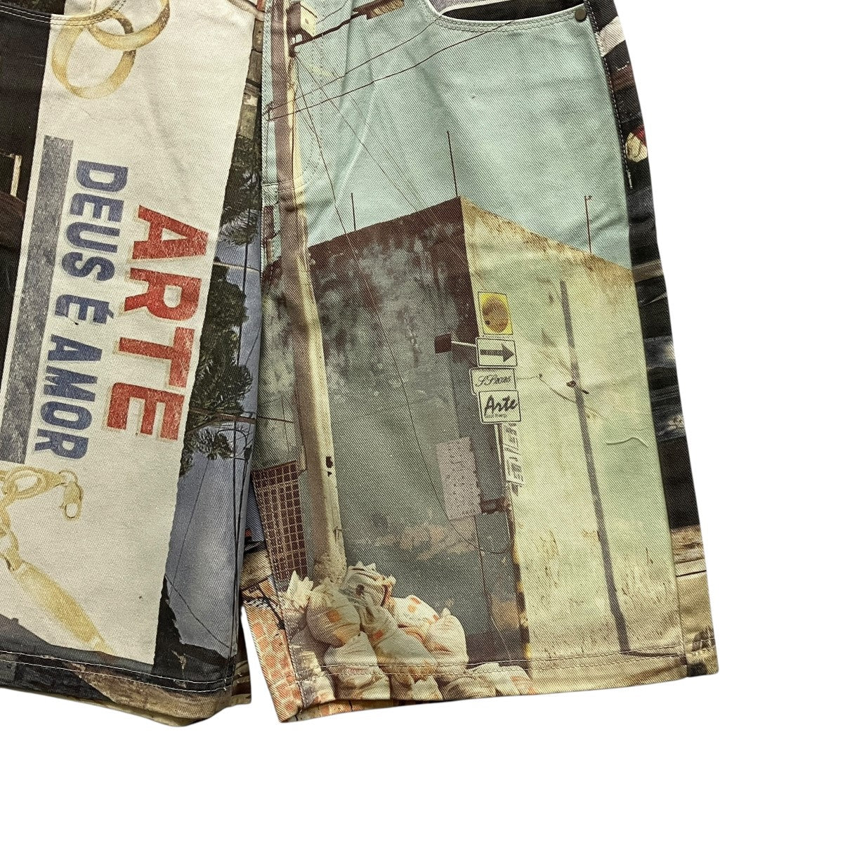 Arte Antwerp Photo Allover Shorts総柄デニムハーフパンツSS25-068SHO 古着・中古-4枚目のアイテム画像