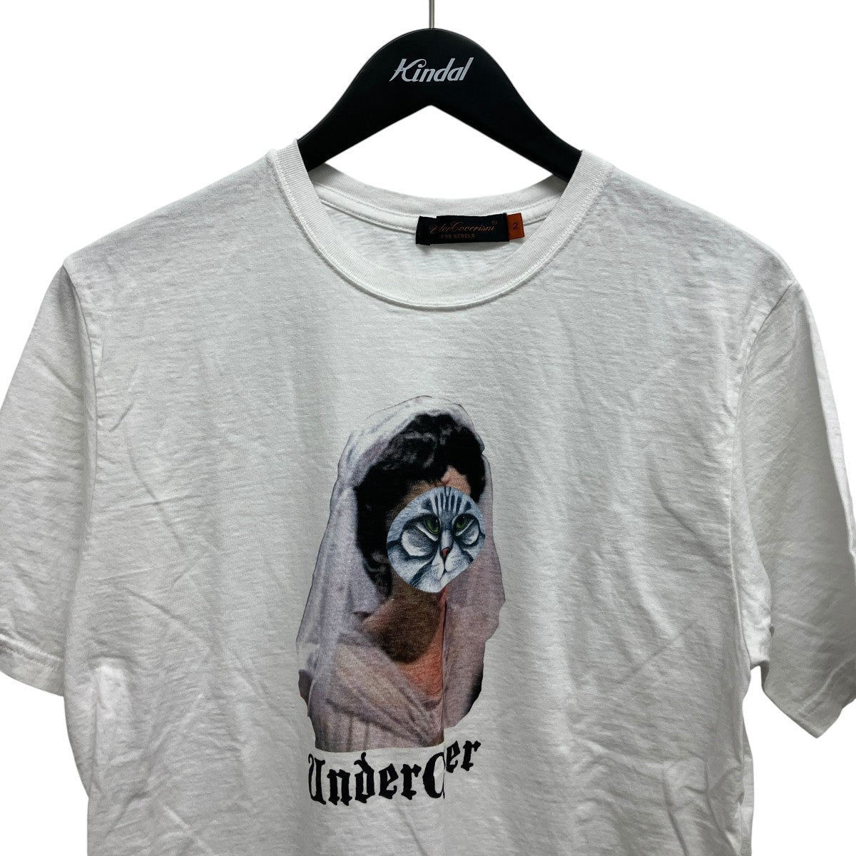 07SSPurple期 Cat Mask T-shirtプリントTシャツ