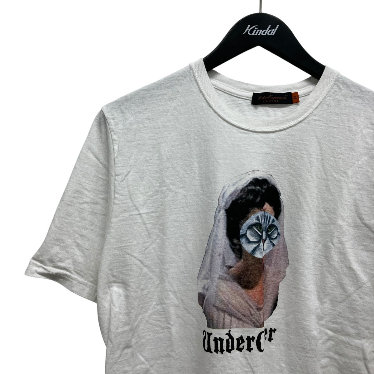 07SSPurple期 Cat Mask T-shirtプリントTシャツ