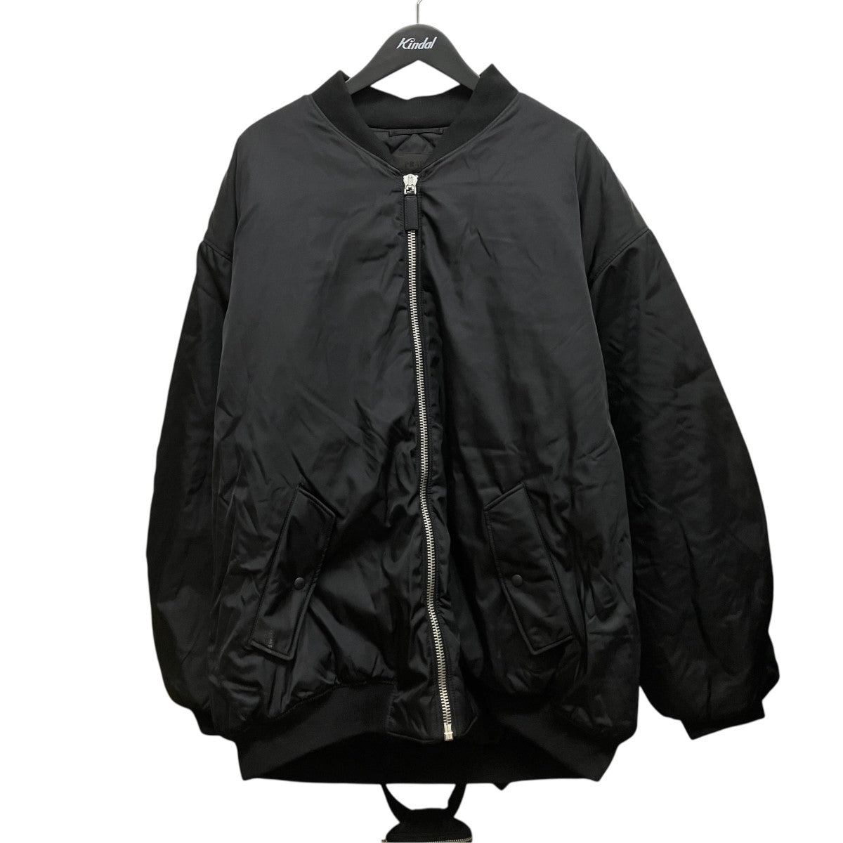 PRADA 三角プレートベルトポーチ付中綿ボンバージャケットSGX093 古着・中古-4枚目のアイテム画像